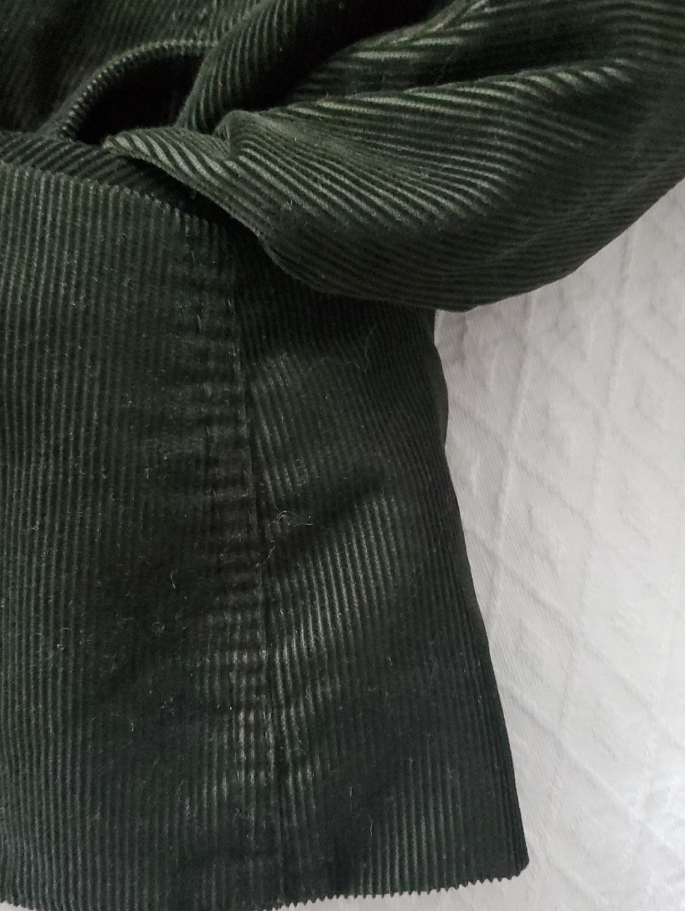 Rena Lange Women's Olive Green Corduroy Button Jacket - Picture 15 of 15